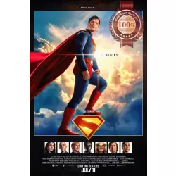 SUPERMAN 2025 THEATRICAL IT BEGINS ORIGINAL MOVIE CINEMA PRINT PREMIUM POSTER