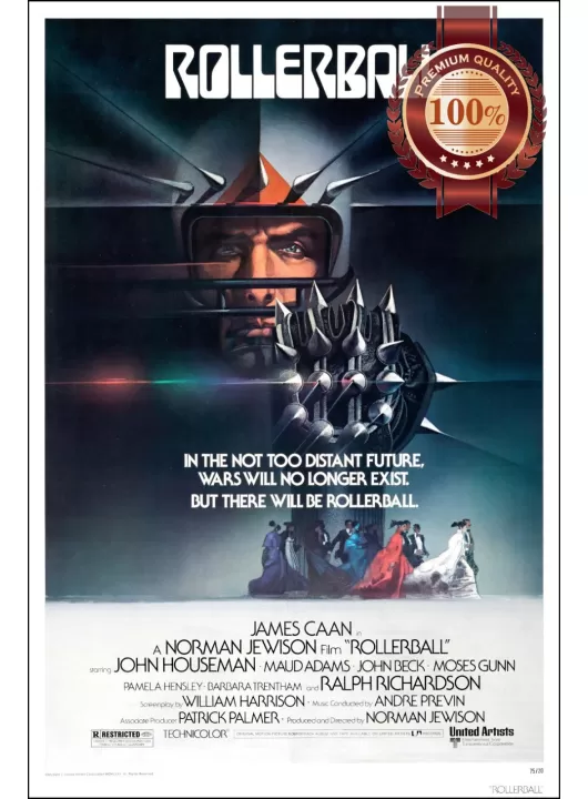 ROLLERBALL 1975 70s SCI-FI ORIGINAL MOVIE FILM ART CINEMA PRINT PREMIUM POSTER ROLLERBALL 1975 70s SCI-FI ORIGINAL MOVIE FILM ART CINEMA PRINT PREMIUM POSTER