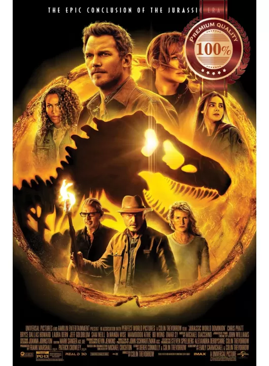 JURASSIC WORLD DOMINION MAIN ORIGINAL OFFICIAL CINEMA MOVIE PRINT PREMIUM POSTER