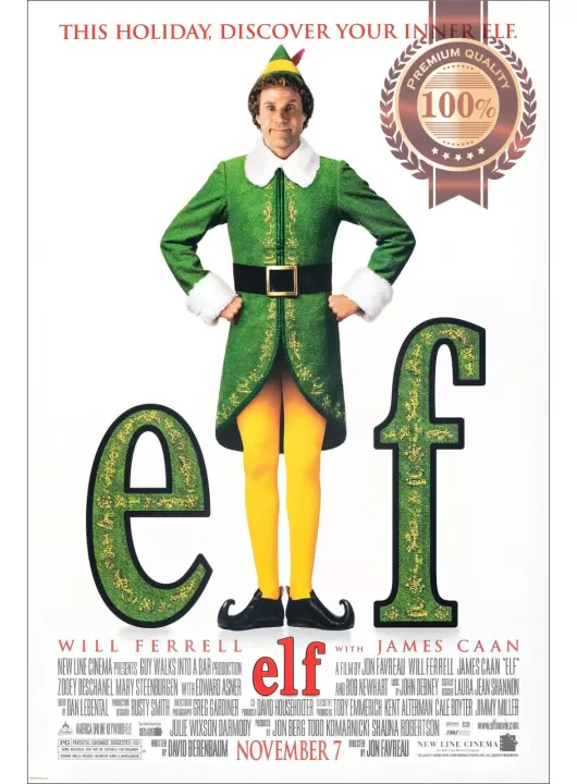 ELF 2003 WILL FERRELL ORIGINAL OFFICIAL CINEMA MOVIE FILM PRINT PREMIUM POSTER
