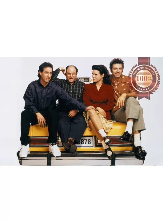 SEINFELD CAST ON CAR CHARACTERS OFFICIAL SERIES TV SHOW PRINT PREMIUM POSTER SEINFELD CAST ON CAR CHARACTERS OFFICIAL SERIES TV SHOW PRINT PREMIUM POSTER