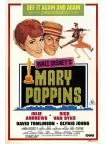 MARY POPPINS 1964 60s ORIGINAL OFFICIAL CINEMA MOVIE FILM PRINT PREMIUM POSTER
