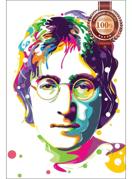 JOHN LENNON ABSTRACT PORTRAIT FACE BEATLES PAINTING ART PRINT PREMIUM POSTER