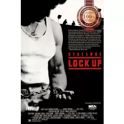 LOCK UP V2 B&amp;W 1989 80s STALLONE ORIGINAL CINEMA MOVIE PRINT PREMIUM POSTER