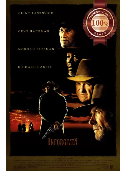 UNFORGIVEN 1992 90s ORIGINAL OFFICIAL CINEMA FILM MOVIE PRINT PREMIUM POSTER UNFORGIVEN 1992 90s ORIGINAL OFFICIAL CINEMA FILM MOVIE PRINT PREMIUM POSTER