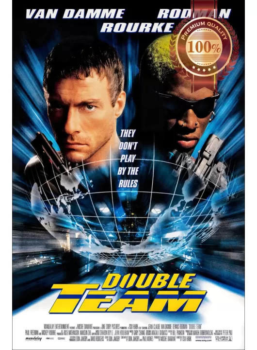 DOUBLE TEAM 1997 90s VAN DAMME CINEMA ORIGINAL MOVIE PRINT PREMIUM POSTER DOUBLE TEAM 1997 90s VAN DAMME CINEMA ORIGINAL MOVIE PRINT PREMIUM POSTER