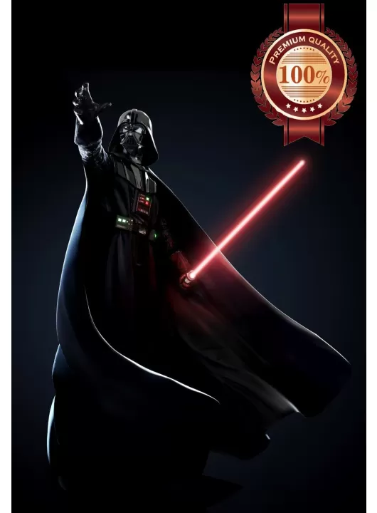 DARTH VADER STANDING WITH LIGHT SABER MOVIE WALL ART PRINT - PREMIUM POSTER