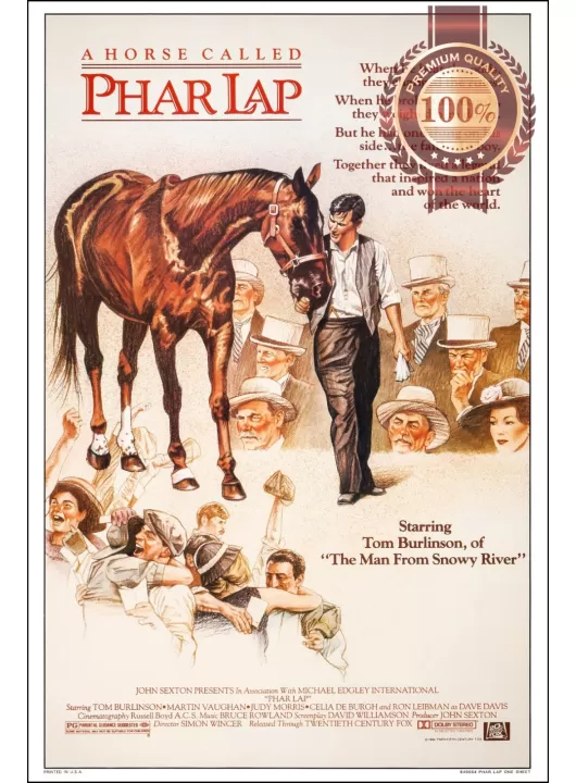 A HORSE CALLED PHAR LAP 1983 ORIGINAL AUS MOVIE FILM CINEMA PRINT PREMIUM POSTER A HORSE CALLED PHAR LAP 1983 ORIGINAL AUS MOVIE FILM CINEMA PRINT PREMIUM POSTER