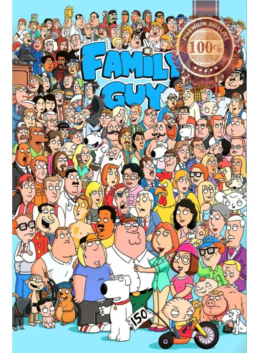 FAMILY GUY CHARACTERS CAST PETER GRIFFIN TV SHOW SERIES PRINT PREMIUM POSTER FAMILY GUY CHARACTERS CAST PETER GRIFFIN TV SHOW SERIES PRINT PREMIUM POSTER