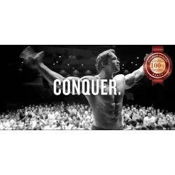 CONQUER ARNOLD BODYBUILDER MR OLYMPIA SPORT WALL QUOTE PRINT PREMIUM POSTER