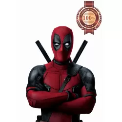 DEADPOOL CROSSED ARMS WHITE BACKGROUND MOVIE WALL ART PRINT - PREMIUM POSTER