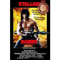 RAMBO FIRST BLOOD PART 2 TWO II MOVIE ORIGINAL CINEMA PRINT PREMIUM POSTER