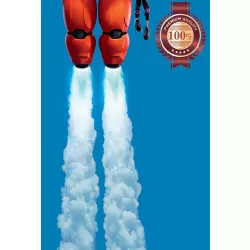 BIG HERO 6 ROBOT BAYMAX FLYING DISNEY MOVIE WALL ART PRINT - PREMIUM POSTER