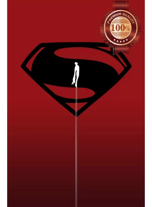 SUPERMAN MAN OF STEEL SUPER MAN MOVIE RED WALL ART PRINT - PREMIUM POSTER SUPERMAN MAN OF STEEL SUPER MAN MOVIE RED WALL ART PRINT - PREMIUM POSTER