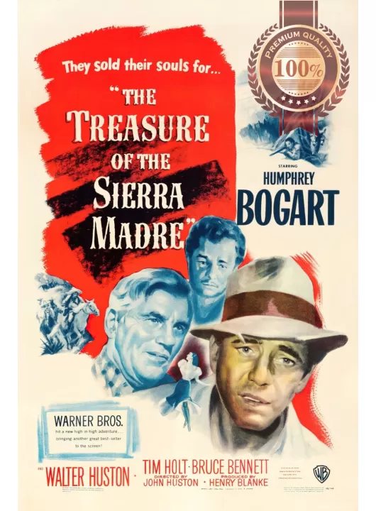 THE TREASURE OF THE SIERRA MADRE ORIGINAL CINEMA MOVIE FILM PRINT PREMIUM POSTER