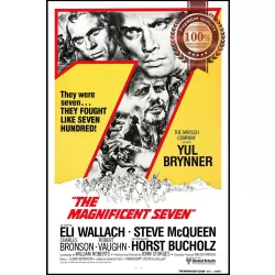 THE MAGNIFICENT SEVEN 7 1960 60s OFFICIAL ORIGINAL CINEMA MOVIE PRINT PREMIUM POSTER