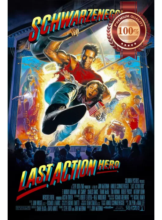 LAST ACTION HERO 1993 90 SCHWARZENEGGER FILM MOVIE ORIGINAL PRINT PREMIUM POSTER LAST ACTION HERO 1993 90 SCHWARZENEGGER FILM MOVIE ORIGINAL PRINT PREMIUM POSTER