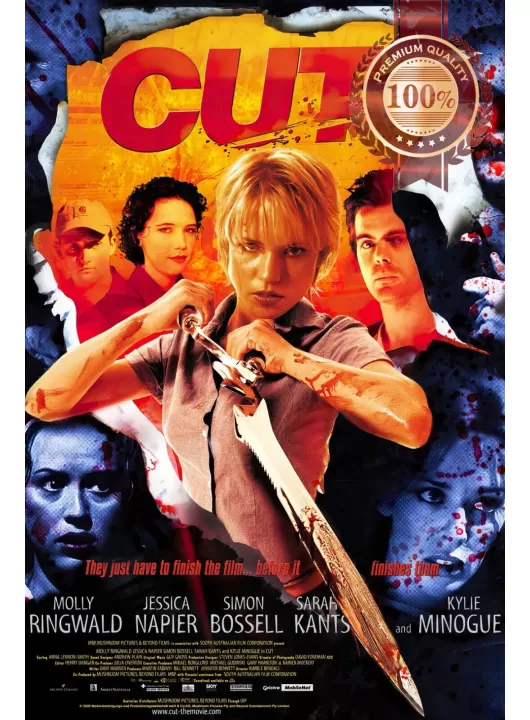 CUT 2000 KYLIE MINOGUE ORIGINAL CINEMA HORROR MOVIE FILM PRINT PREMIUM POSTER