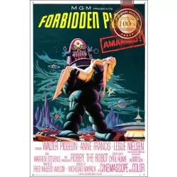 FORBIDDEN PLANET 1956 50s ORIGINAL OFFICIAL CINEMA MOVIE PRINT PREMIUM POSTER