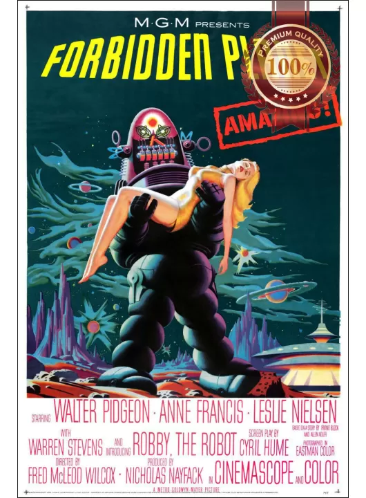 FORBIDDEN PLANET 1956 50s ORIGINAL OFFICIAL CINEMA MOVIE PRINT PREMIUM POSTER FORBIDDEN PLANET 1956 50s ORIGINAL OFFICIAL CINEMA MOVIE PRINT PREMIUM POSTER