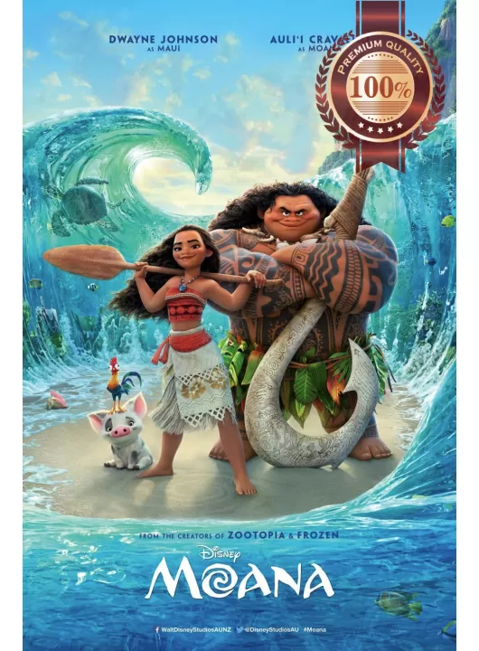 MOANA DISNEY KIDS CARTOON FILM MOVIE ORIGINAL CINEMA PRINT PREMIUM POSTER