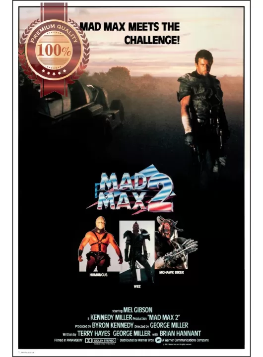 MAD MAX 2 II 1981 80s CHARACTERS ORIGINAL MOVIE FILM CINEMA PRINT PREMIUM POSTER MAD MAX 2 II 1981 80s CHARACTERS ORIGINAL MOVIE FILM CINEMA PRINT PREMIUM POSTER