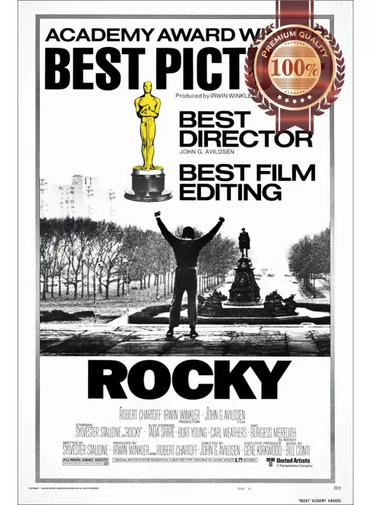 ROCKY 1976 70 AWARD OFFICIAL ORIGINAL CINEMA FILM MOVIE PRINT PREMIUM POSTER