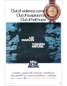 HELL IN THE PACIFIC 1968 60s ORIGINAL CINEMA FILM MOVIE PRINT PREMIUM POSTER