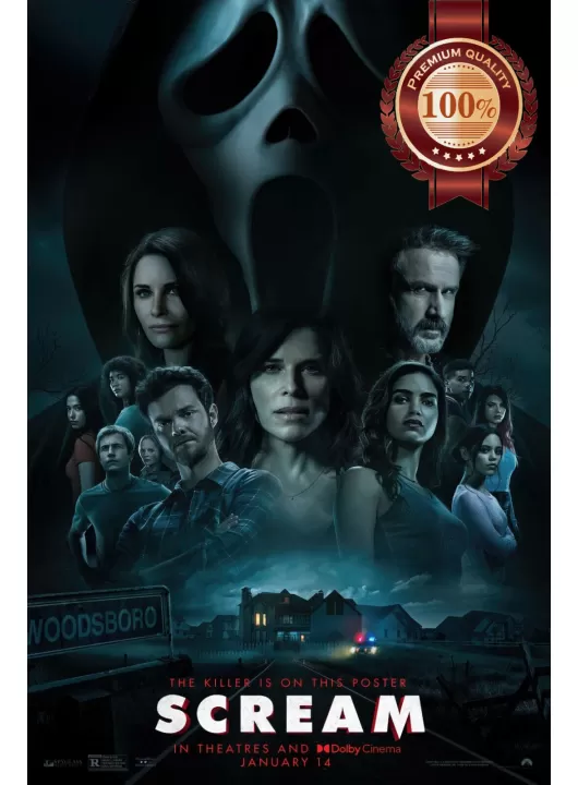 SCREAM 2022 CAST ORIGINAL OFFICIAL CINEMA MOVIE FILM PRINT PREMIUM POSTER SCREAM 2022 CAST ORIGINAL OFFICIAL CINEMA MOVIE FILM PRINT PREMIUM POSTER