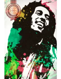 LARGE 90x60CM BOB MARLEY ABSTRACT WALL ARTWORK ART PAINTING PICTURE PRINT POSTER
