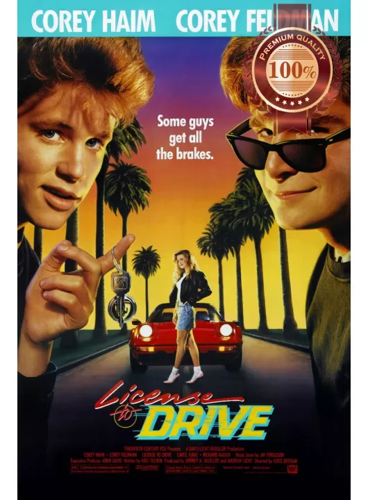 LICENSE TO DRIVE 1988 80s COMEDY ORIGINAL MOVIE FILM CINEMA PRINT PREMIUM POSTER