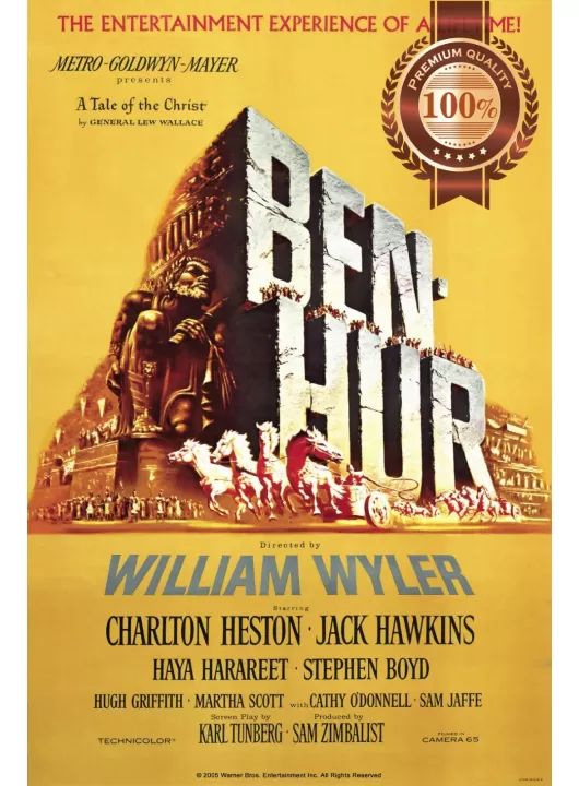 BEN-HUR 1959 CHARLTON HESTON ORIGINAL MOVIE FILM ART PRINT PREMIUM POSTER