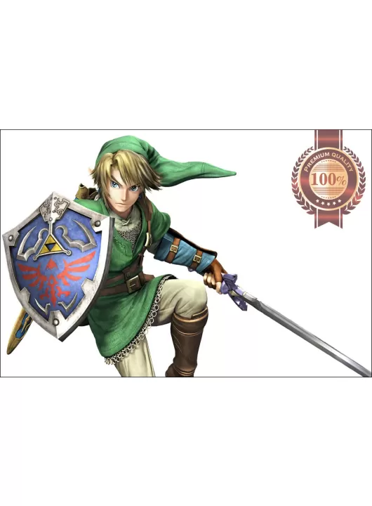 LINK WITH MASTER SWORD LEGEND OF ZELDA GAME WALL ART PRINT PREMIUM POSTER
