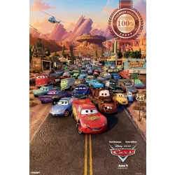 CARS 1 DISNEY 2006 3D ANIMATION ORIGINAL CINEMA MOVIE PRINT PREMIUM POSTER