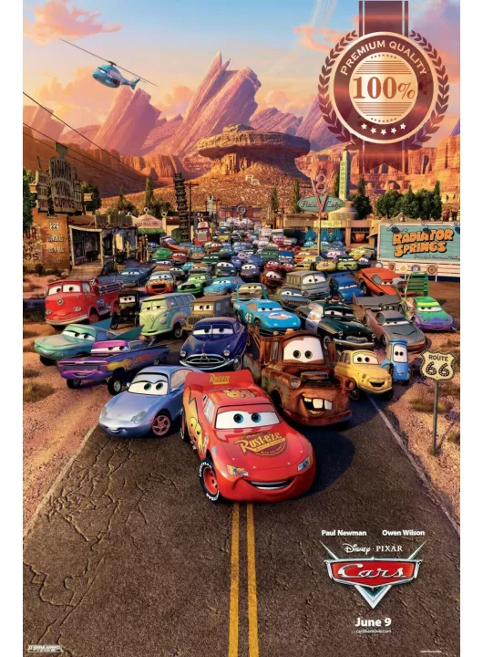 CARS 1 DISNEY 2006 3D ANIMATION ORIGINAL CINEMA MOVIE PRINT PREMIUM POSTER CARS 1 DISNEY 2006 3D ANIMATION ORIGINAL CINEMA MOVIE PRINT PREMIUM POSTER