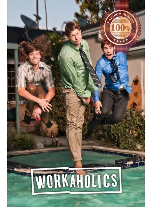WORKAHOLICS JUMPING INTO POOL OFFICIAL SERIES TV SHOW PRINT PREMIUM POSTER WORKAHOLICS JUMPING INTO POOL OFFICIAL SERIES TV SHOW PRINT PREMIUM POSTER