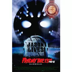 FRIDAY THE 13TH JASON LIVES 1986 80s ORIGINAL MOVIE CINEMA PRINT PREMIUM POSTER