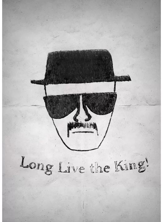 LARGE BREAKING BAD HEISENBERG DRAWING SKETCH WALTER WHITE ART PRINT POSTER