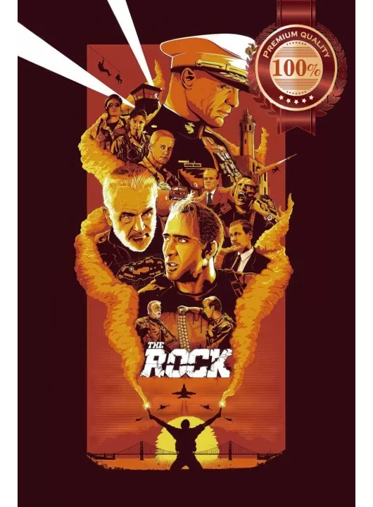 THE ROCK NEW ART 1996 90s ORIGINAL MOVIE FILM CINEMA PRINT PREMIUM POSTER THE ROCK NEW ART 1996 90s ORIGINAL MOVIE FILM CINEMA PRINT PREMIUM POSTER
