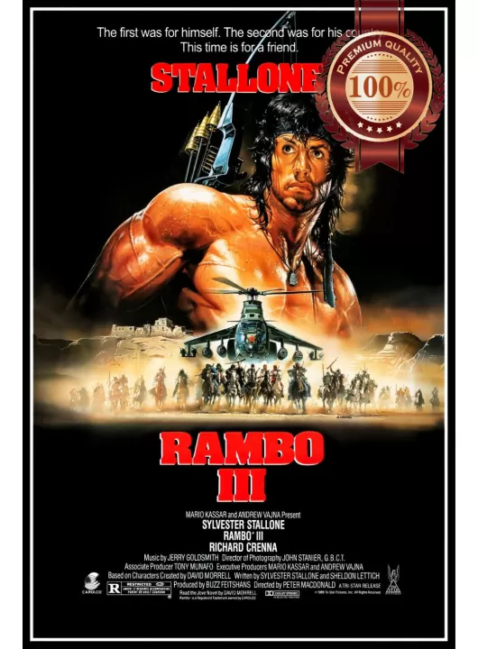 RAMBO III 3 V2 1988 80s ORIGINAL OFFICIAL CINEMA MOVIE FILM PRINT PREMIUM POSTER RAMBO III 3 V2 1988 80s ORIGINAL OFFICIAL CINEMA MOVIE FILM PRINT PREMIUM POSTER
