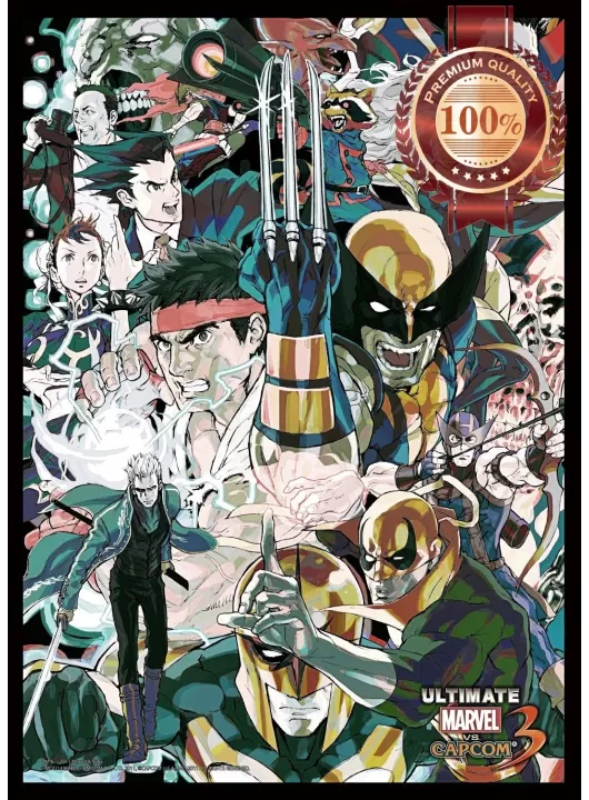 MARVEL VS CAPCOM SUPER HEROES ARTWORK MONTAGE WALL ART PRINT PREMIUM POSTER