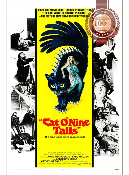 CAT O' NINE TAILS 1971 70s ORIGINAL CINEMA MOVIE FILM ART PRINT PREMIUM POSTER
