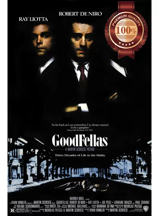 GOODFELLAS ROBERT DENIRO 1990 90s MOVIE FILM ORIGINAL CINEMA PRINT PREMIUM POSTER
