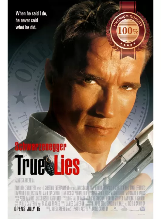 TRUE LIES 1994 90s COMEDY ACTION ORIGINAL MOVIE FILM CINEMA PRINT PREMIUM POSTER TRUE LIES 1994 90s COMEDY ACTION ORIGINAL MOVIE FILM CINEMA PRINT PREMIUM POSTER