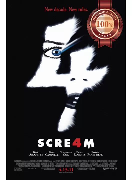 SCREAM 4 FOUR IV ORIGINAL 2011SLASHER CINEMA FILM MOVIE PRINT PREMIUM POSTER