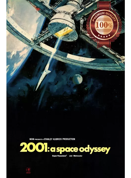 2001: A SPACE ODYSSEY 1968 ORIGINAL STANLEY KUBRICK MOVIE PRINT PREMIUM POSTER