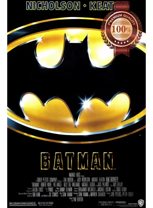 BATMAN 1989 80s ORIGINAL CLASSIC RETRO MOVIE JACK NICHOLSON PRINT PREMIUM POSTER