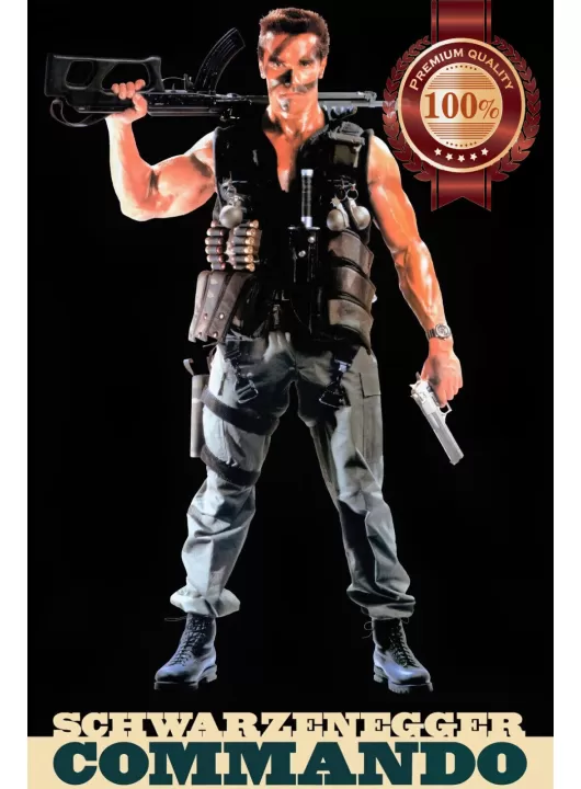 ARNOLD SCHWARZENEGGER COMMANDO V2 MOVIE PHOTO ORIGINAL PRINT PREMIUM POSTER