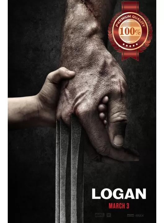 LOGAN 2017 MOVIE X-MEN CLAWS OUT HOLDING HAND ART PRINT - PREMIUM POSTER