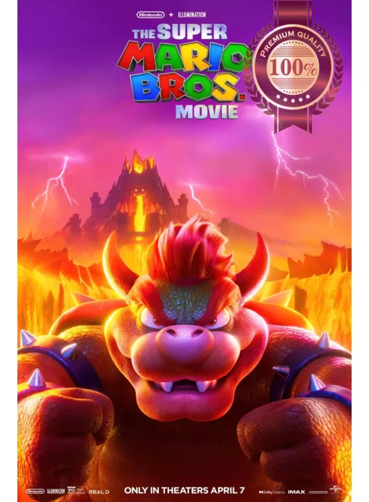 THE SUPER MARIO BROS MOVIE BOWSER 2023 ORIGINAL CINEMA PRINT PREMIUM POSTER
